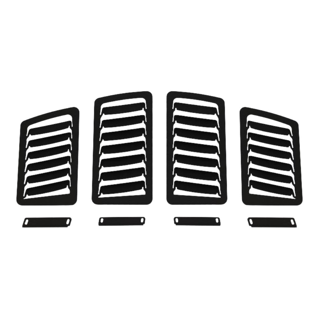 VERUS ENGINEERING A0065A-BLK-XB3 Aluminum Slanted Hood Louver Kit XB3, Black for SUBARU BRZ / SCION FRS / TOYOTA GT86 / GR86 Photo-0