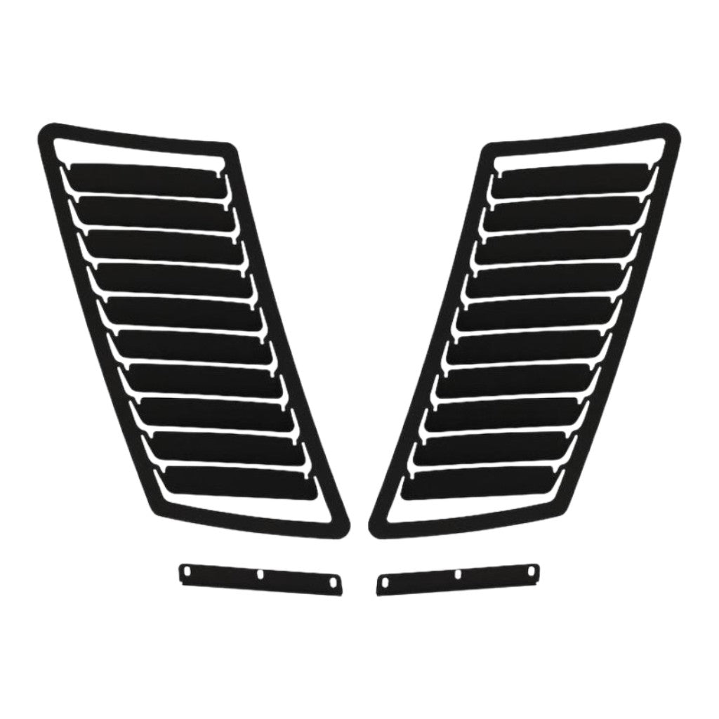 VERUS ENGINEERING A0066A-BLK-JC6 Aluminum Hood Louver Kit JC6, Black for FORD Mustang (S550) Photo-0