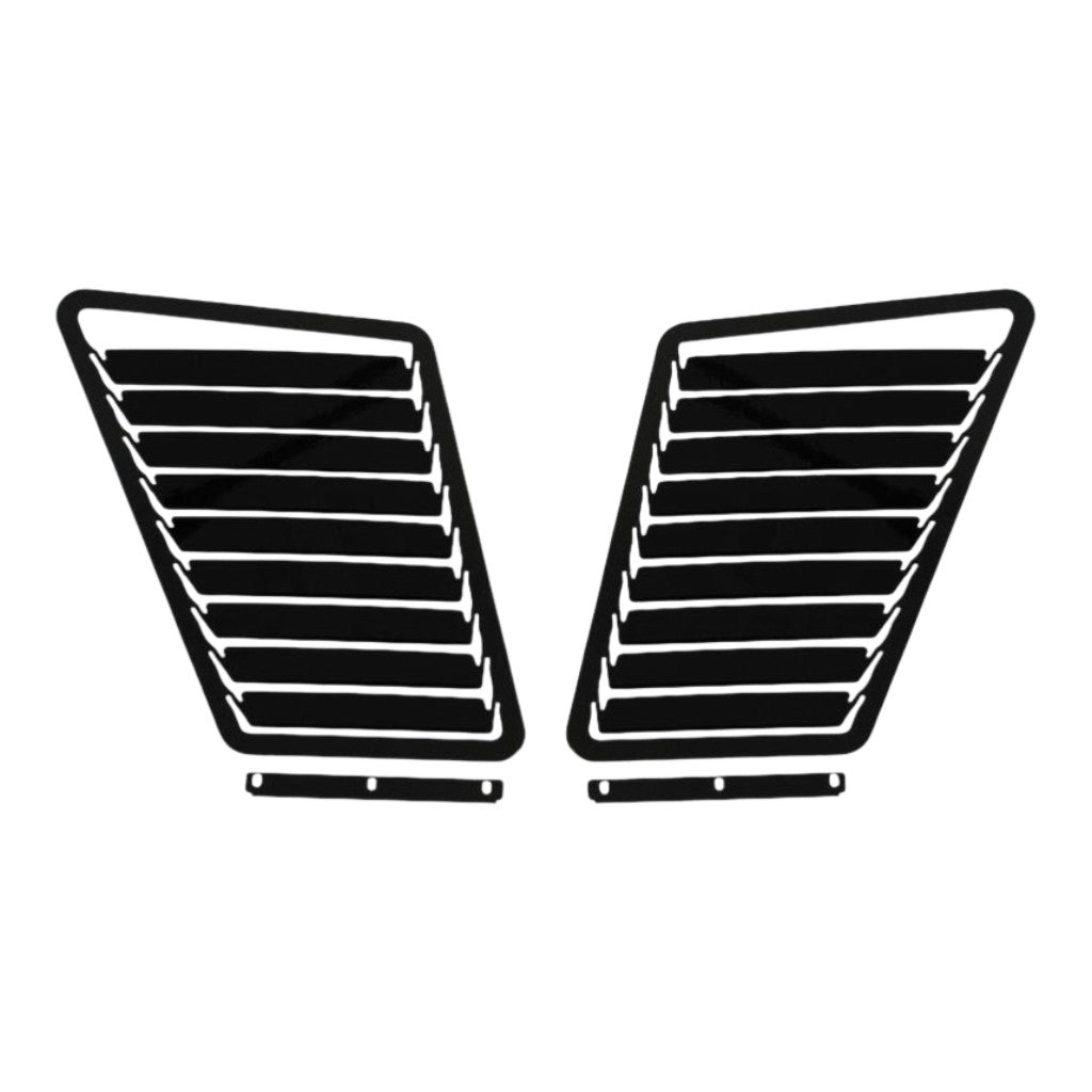 VERUS ENGINEERING A0080A-BLK-XT2 Aluminum Hood Louver Kit XT2, Black for MAZDA MX-5 Miata (ND) Photo-0
