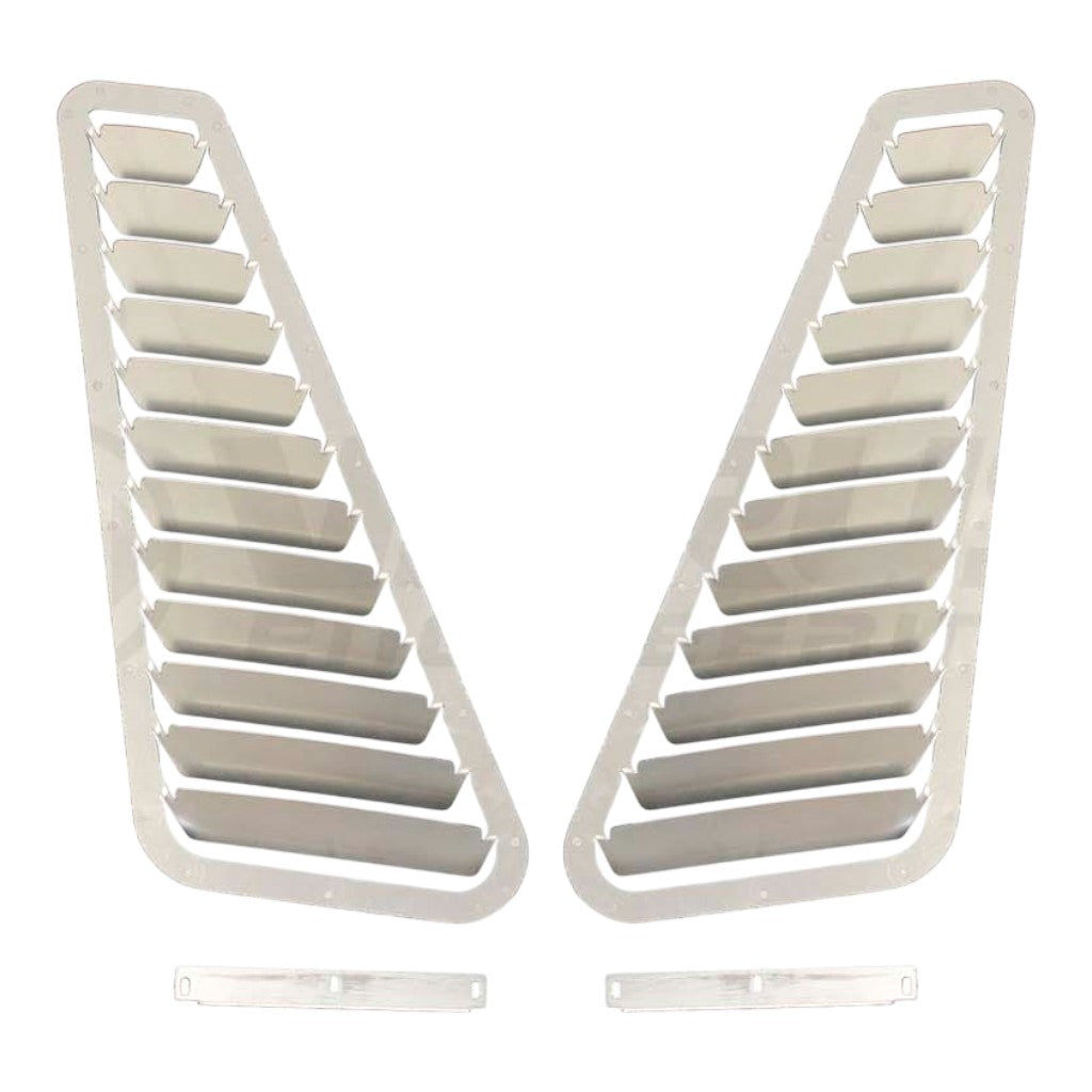 VERUS ENGINEERING A0094A-BARE-X63 Aluminum Hood Louver Kit X63,Raw for NISSAN 350Z (Z33) Photo-0