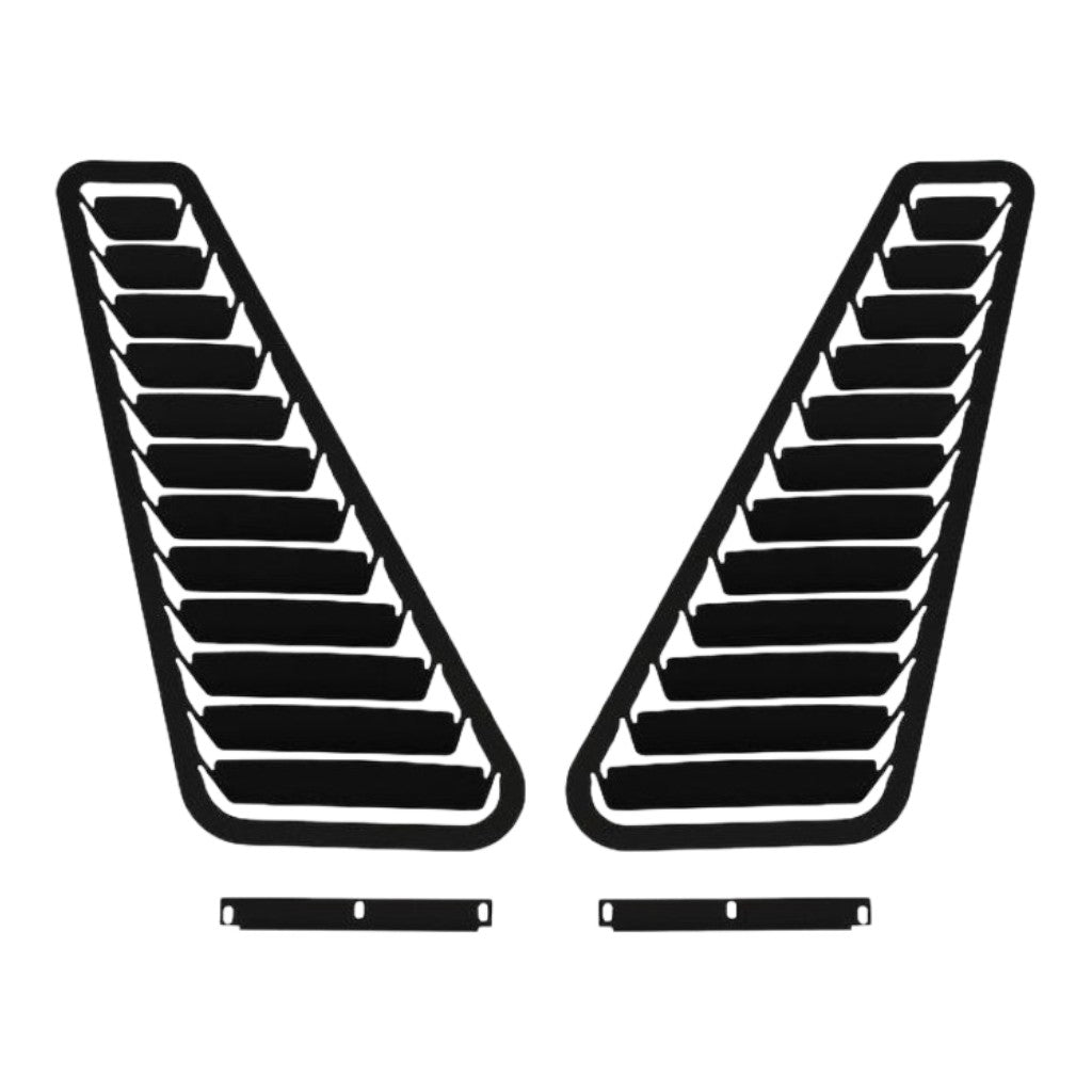 VERUS ENGINEERING A0094A-BLK Aluminum Hood Louver Kit, Black for NISSAN 350Z (Z33) Photo-0