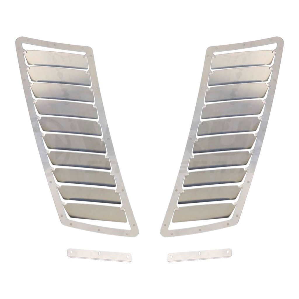 VERUS ENGINEERING A0101A-BARE-M92 Aluminum Hood Louver Kit M92 (GT), Raw for FORD Mustang (S550) Photo-0