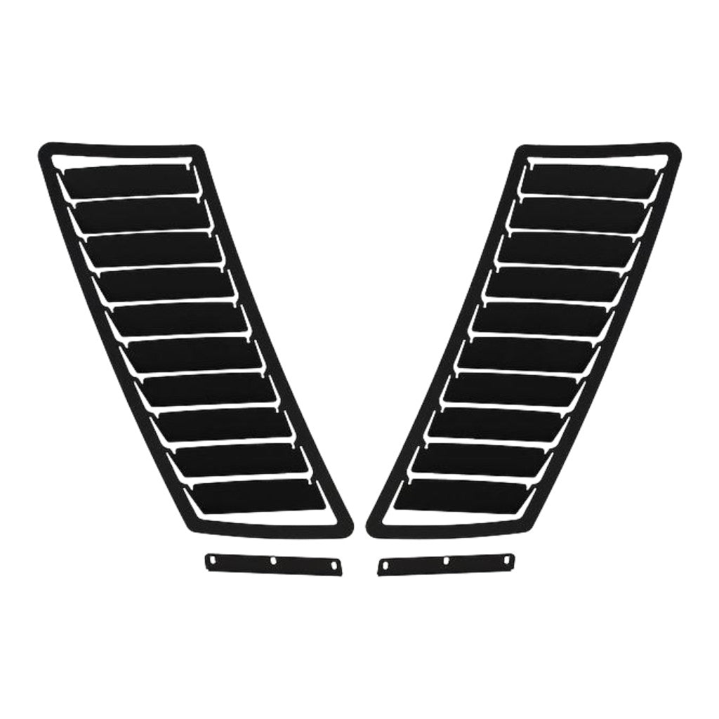 VERUS ENGINEERING A0101A-BLK Aluminum Hood Louver Kit (GT), Black for FORD Mustang (S550) Photo-0
