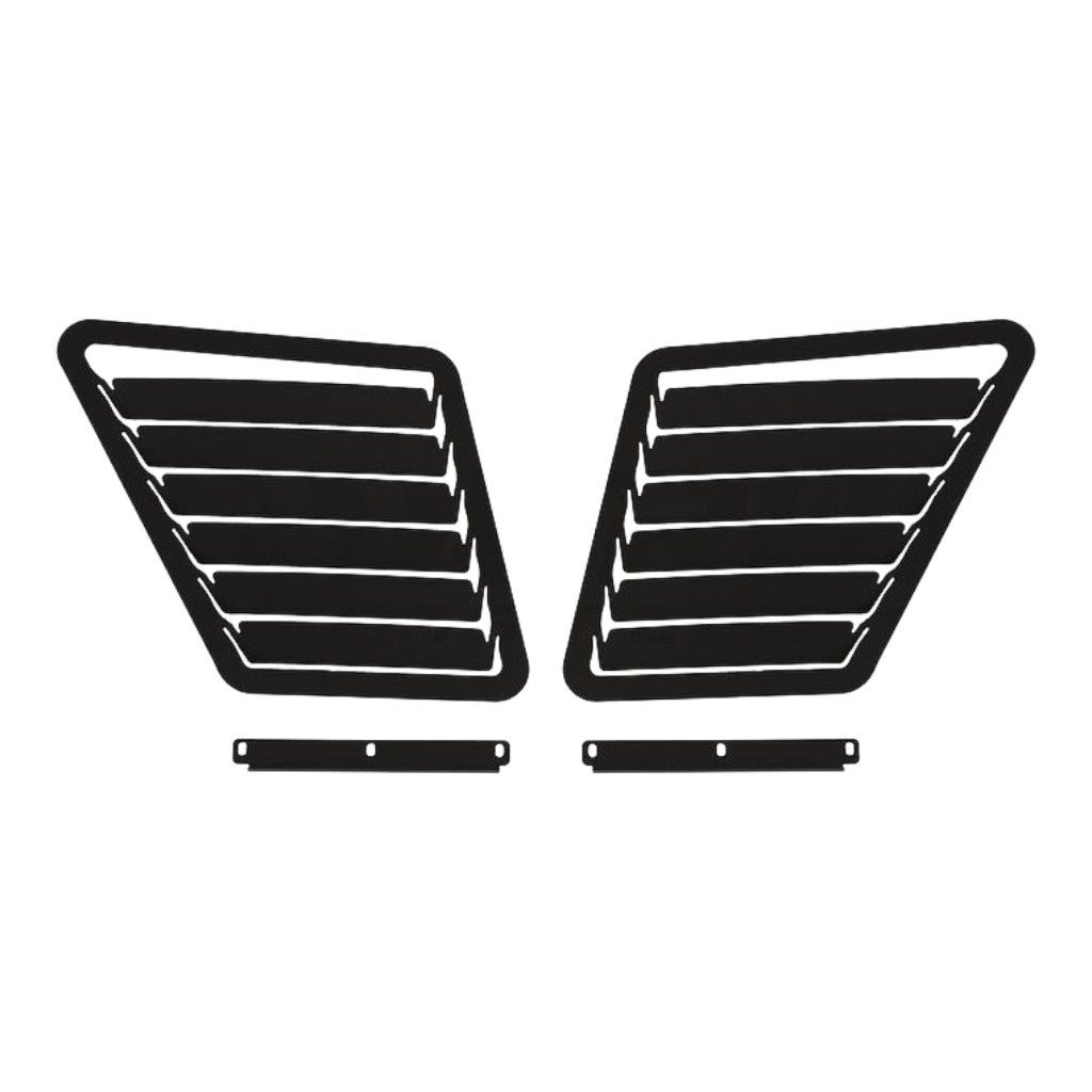 VERUS ENGINEERING A0103A-BLK Aluminum Hood Louver Kit,Black for FIAT 500 Abarth (312) Photo-0