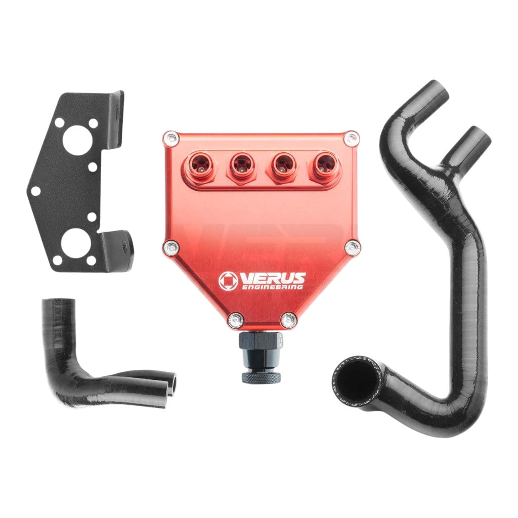 VERUS ENGINEERING A0228A-RED Air Oil Separator Kit, Red for TOYOTA Supra (Mk5) Photo-0
