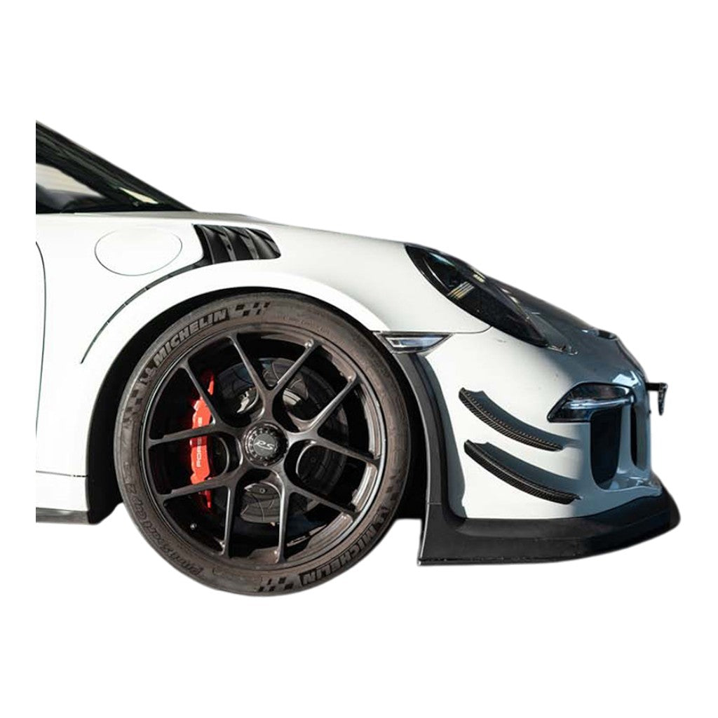 VERUS ENGINEERING A0238A-POL Dual Element Dive Plane Kit (Gloss Clear Coat) for PORSCHE 911 GT3 / GT3 RS (991.1) Photo-2