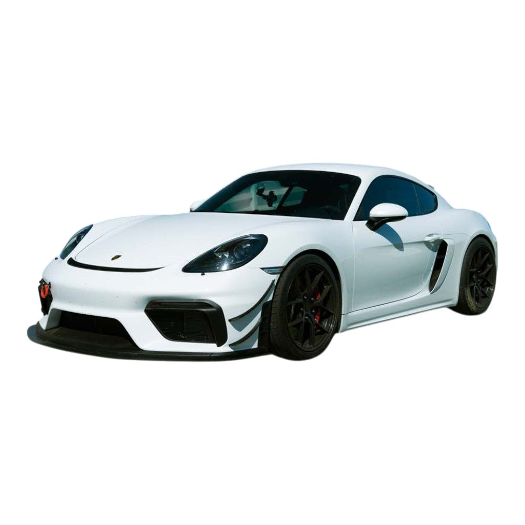 VERUS ENGINEERING A0284A-POL Dual Element Dive Plane Kit (Gloss Clear Coat) for PORSCHE 718 Cayman GT4 Photo-2