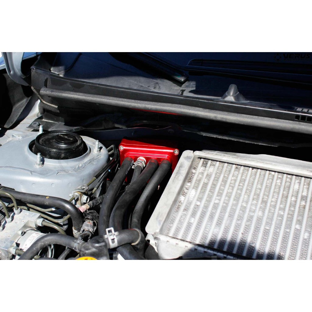VERUS ENGINEERING A0323A-RED Air Oil Separator Kit, Red for SUBARU WRX / STI (VA) Photo-2