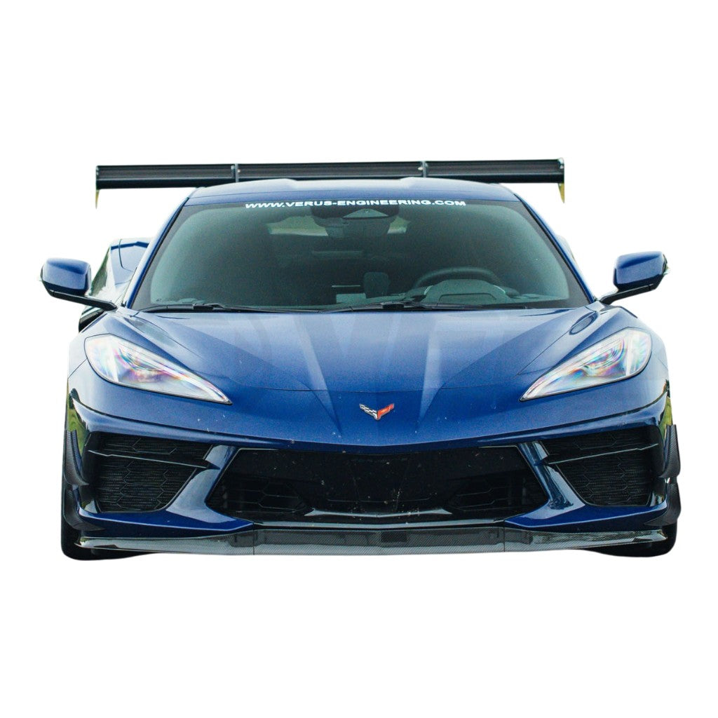 VERUS ENGINEERING A0392A Front Air Dam (Carbon) for CHEVROLET Corvette (C8) Photo-1