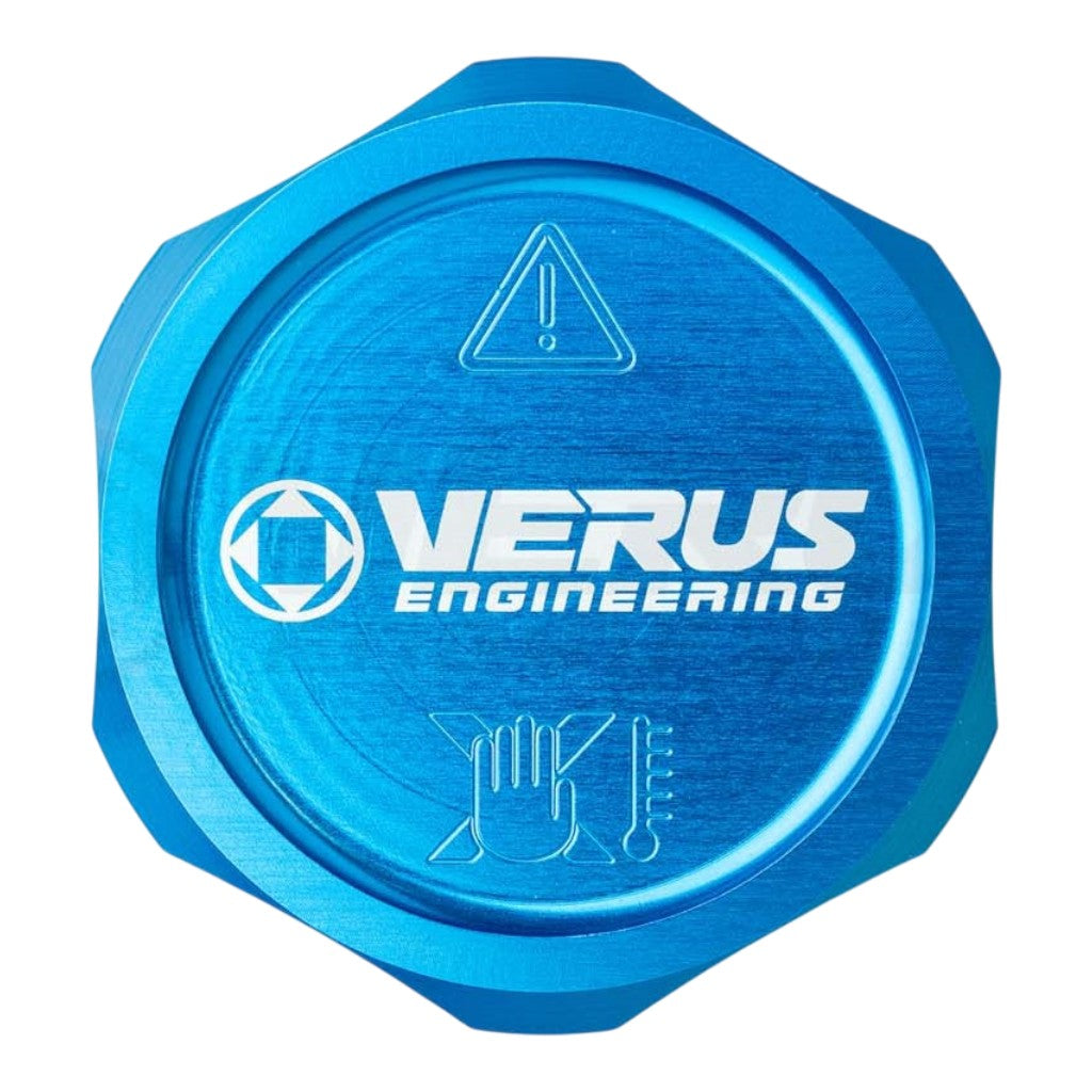 VERUS ENGINEERING A0409A-BLU Coolant Overflow Cap, Blue for FORD Mustang GT350 / GT350R (S550) / FORD Bronco / FORD Raptor 2017-2020 Photo-0