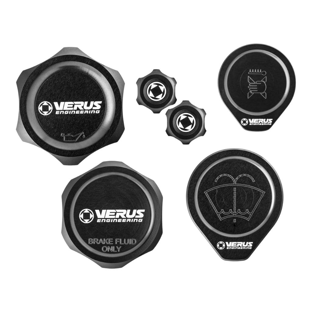 VERUS ENGINEERING A0436A-BLK-FHS Engine Bay Cap Kit FHS, Black for SUBARU WRX / STI (VA) Photo-0