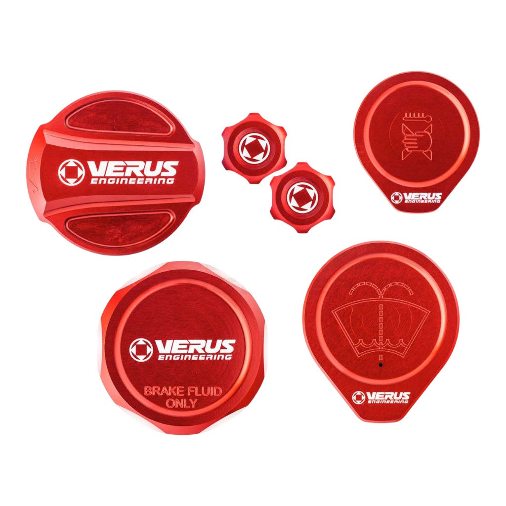 VERUS ENGINEERING A0436A-RED-RLA Engine Bay Cap Kit RLA, Red for SUBARU WRX / STI (VA) Photo-0