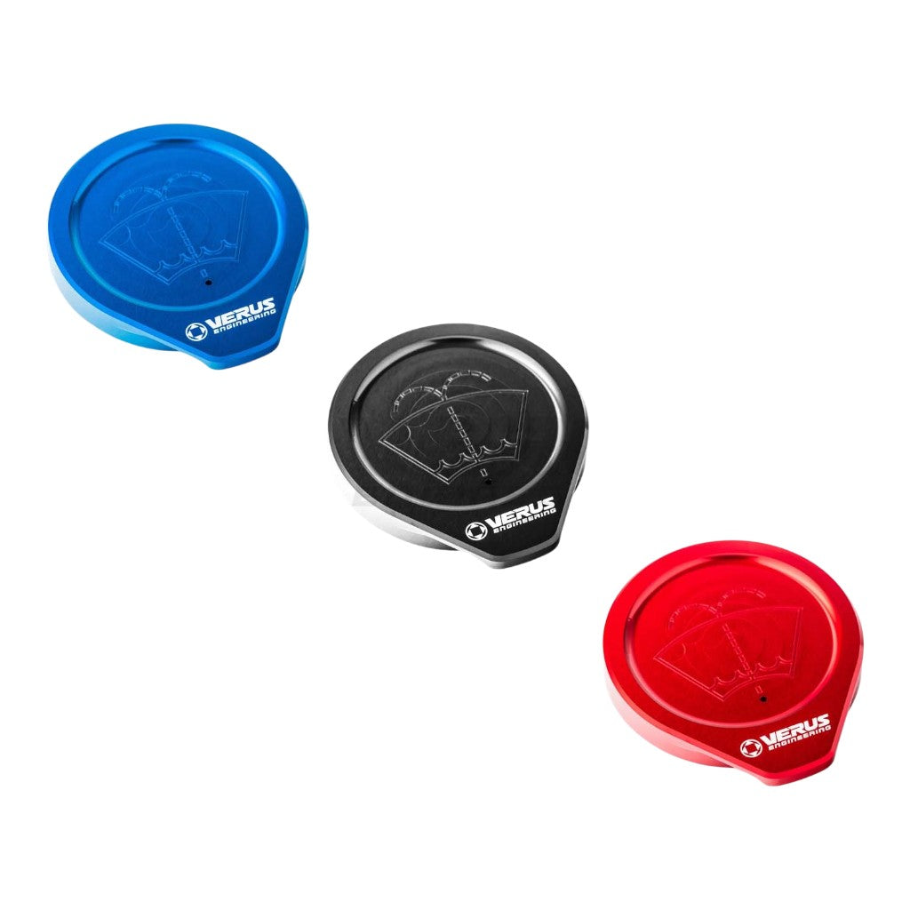 VERUS ENGINEERING A0442A-BLK Windshield Washer Fluid Reservoir Cap, Black for FORD Mustang (S550) / FORD Bronco Photo-1