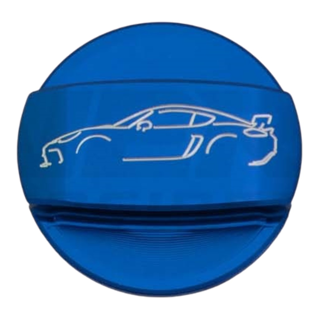 VERUS ENGINEERING A0449A-BLU-718 Gas Cap Cover, Blue for PORSCHE 718 Cayman GT4 Photo-0