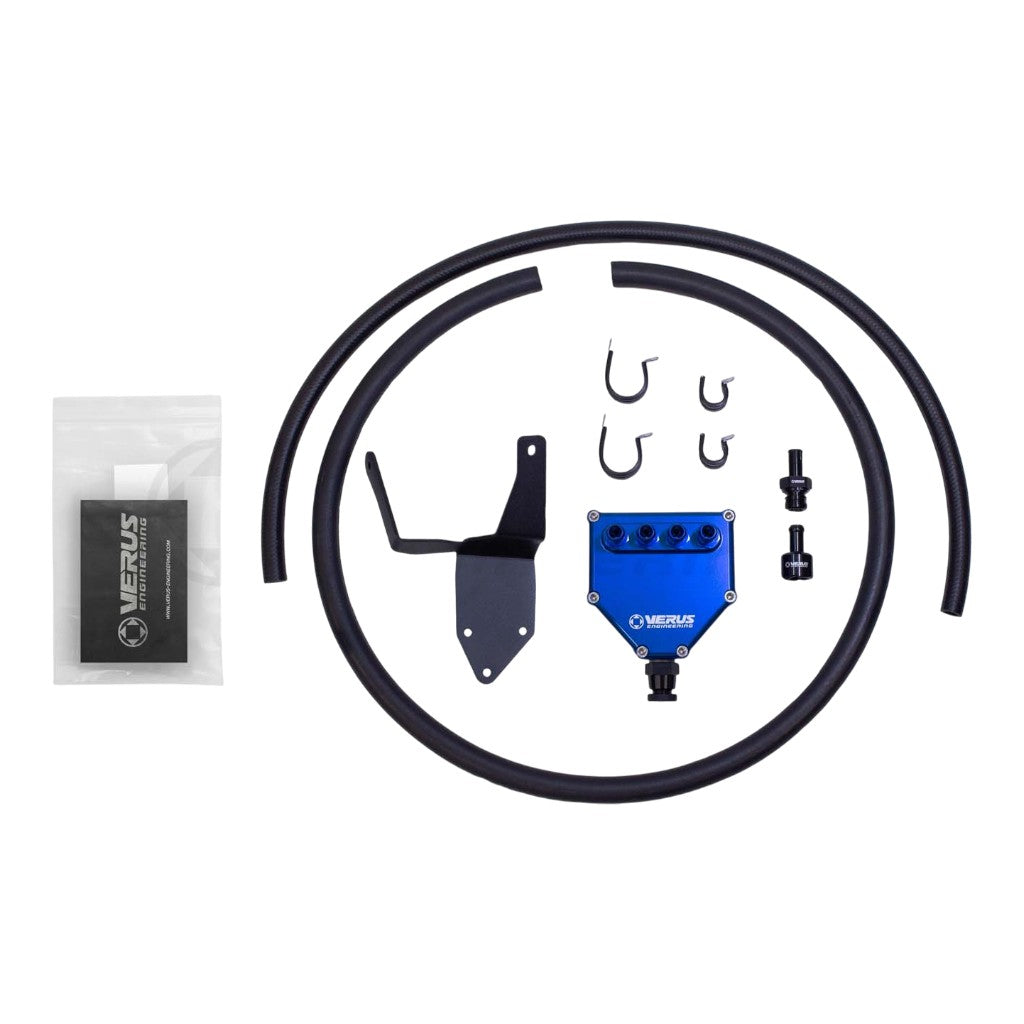 VERUS ENGINEERING A0477A-BLK Air Oil Seperator Kit, Black for FORD Mustang GT / GT350 / GT350R (S550) Photo-1
