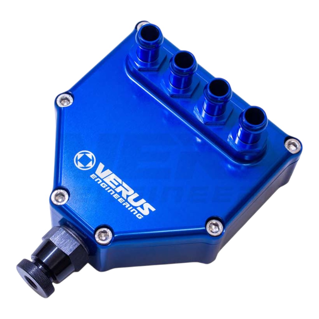 VERUS ENGINEERING A0477A-BLU Air Oil Seperator Kit, Blue for FORD Mustang GT / GT350 / GT350R (S550) Photo-0