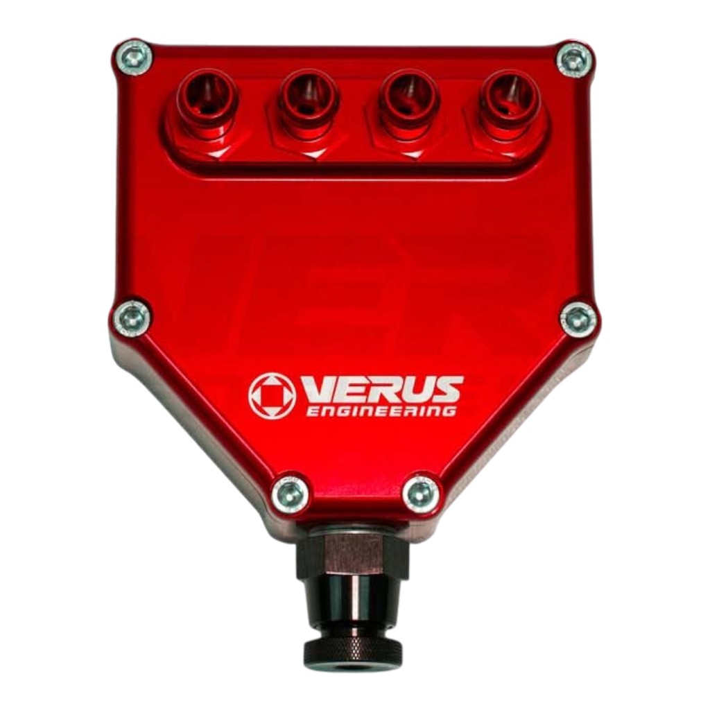 VERUS ENGINEERING A0482A-RED Air Oil Separator Kit, Red for SUBARU WRX (VB) Photo-0