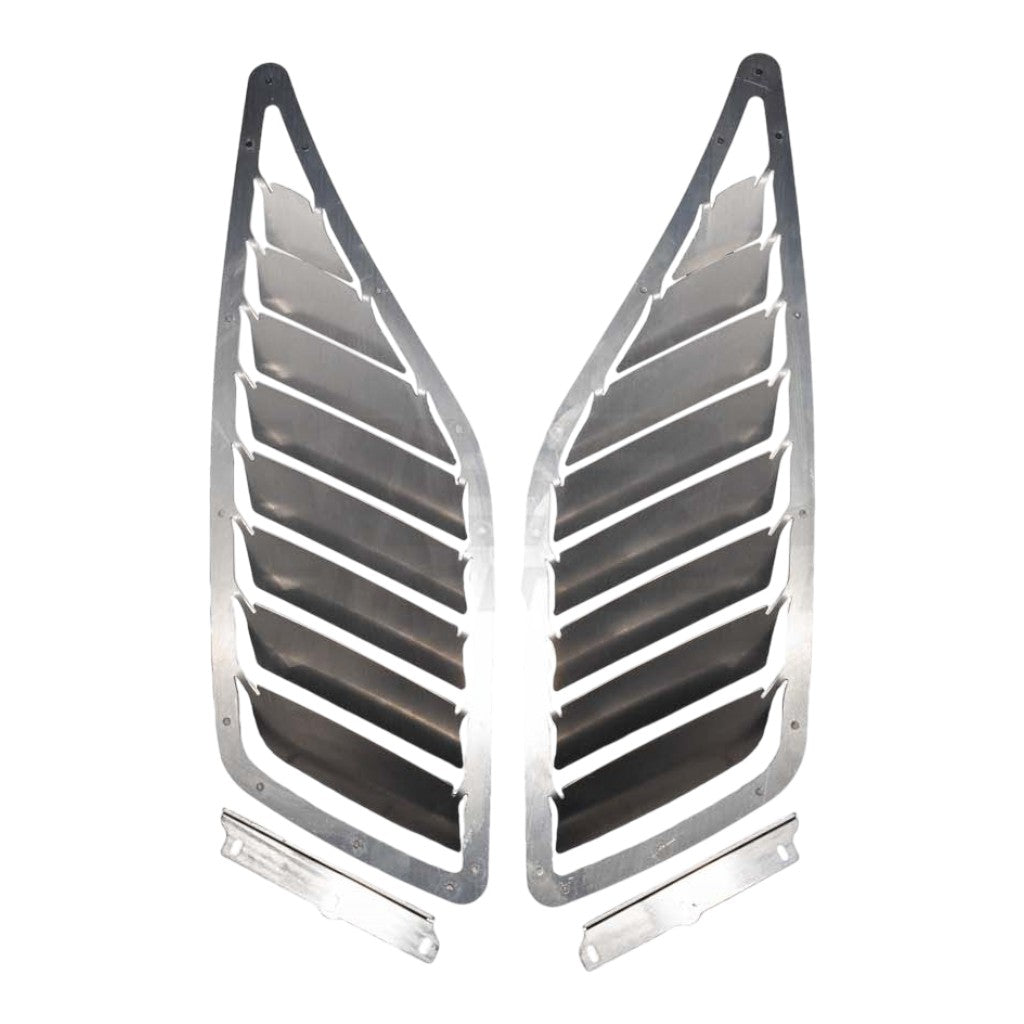 VERUS ENGINEERING A0483A-BARE-J2P Aluminum Hood Louver Kit J2P, Raw for SUBARU WRX (VB) Photo-0