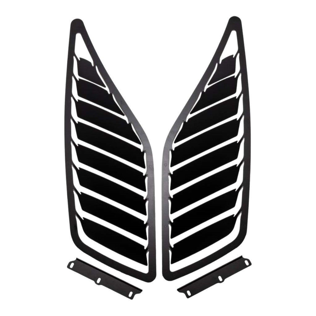 VERUS ENGINEERING A0483A-BLK-J2P Aluminum Hood Louver Kit J2P,Black for SUBARU WRX (VB) Photo-0
