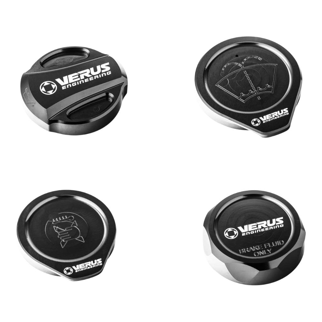 VERUS ENGINEERING A0585A-BLK-RLA Engine Bay Cap Kit RLA, Black for SUBARU WRX / STI (GR / GV) Photo-0