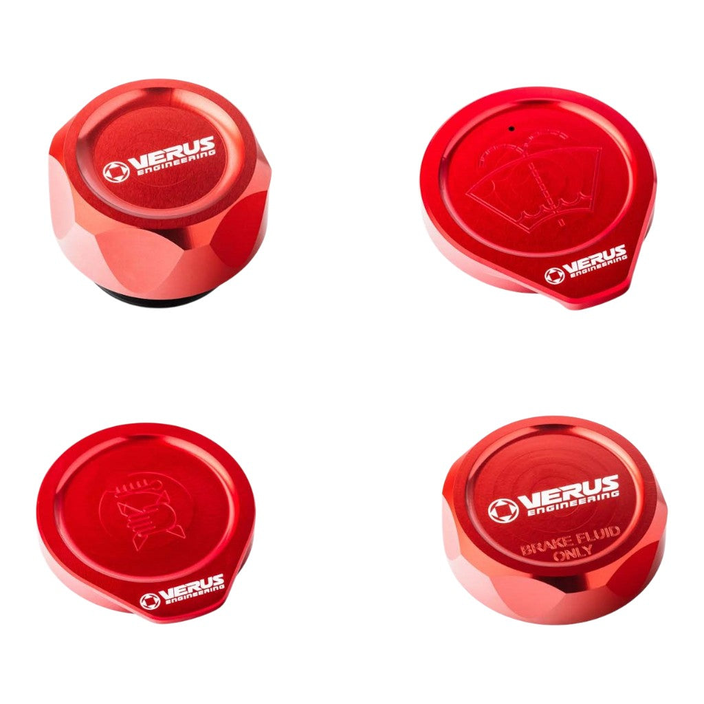 VERUS ENGINEERING A0585A-RED-FHS Engine Bay Cap Kit FHS, Red for SUBARU WRX / STI (GR / GV) Photo-0