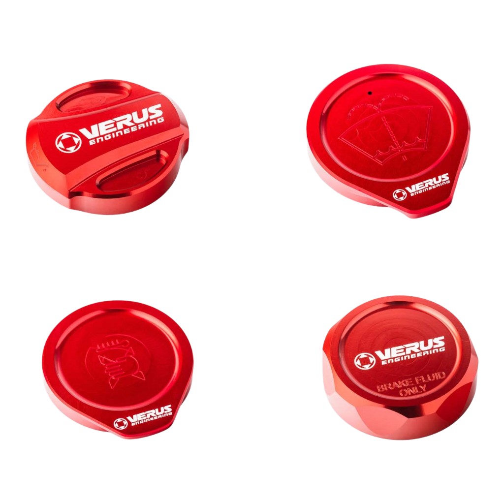 VERUS ENGINEERING A0585A-RED-RLA Engine Bay Cap Kit RLA, Red for SUBARU WRX / STI (GR / GV) Photo-0