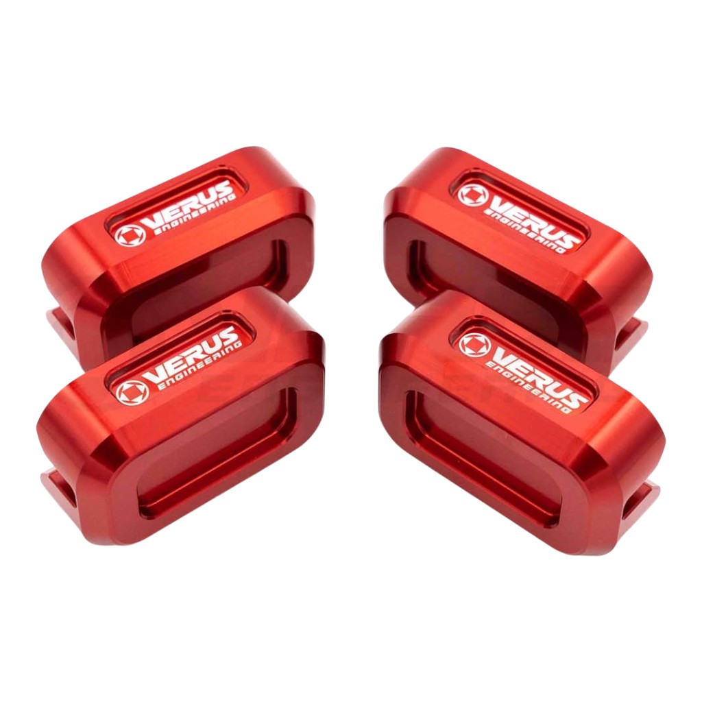 VERUS ENGINEERING A0604A-RED Pinch Weld Jack Pucks Kit, Red for SUBARU BRZ / SCION FRS / TOYOTA GT86 (ZN6 / ZC6) Photo-0