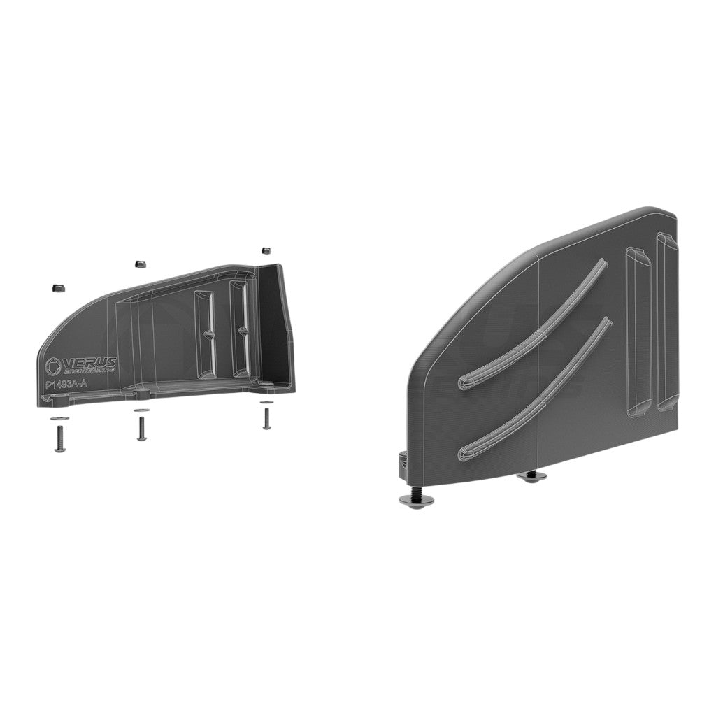 VERUS ENGINEERING A0617A Front Splitter Endplate Kit for BMW M3 (E92) Photo-1