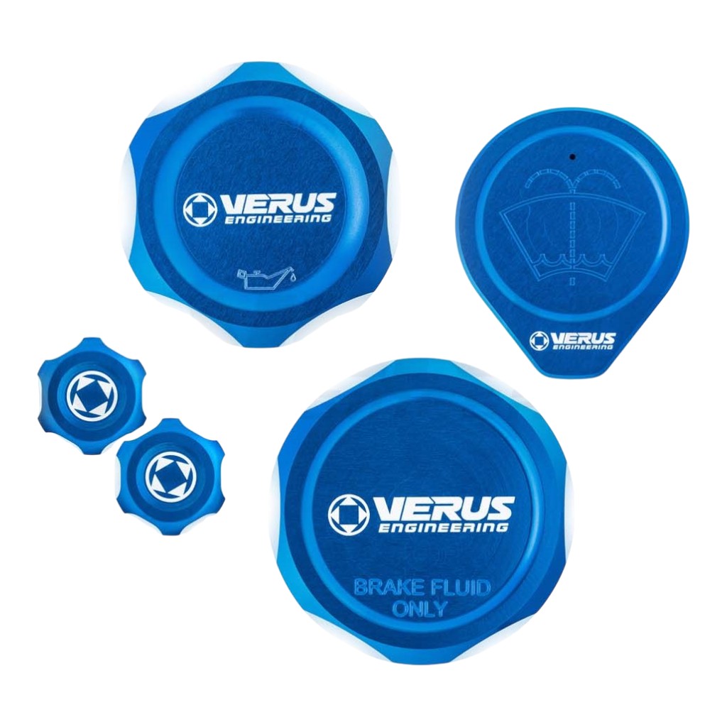 VERUS ENGINEERING A0625A-BLU-FHS Engine Bay Fluid Cap Kit FHS, Blue for MAZDA MX-5 Miata (ND) Photo-0