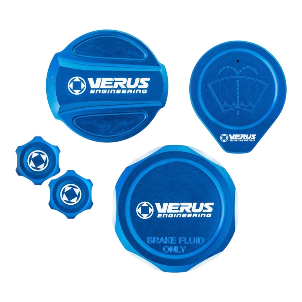VERUS ENGINEERING A0625A-BLU-RLA Engine Bay Fluid Cap Kit RLA, Blue for MAZDA MX-5 Miata (ND) Photo-0