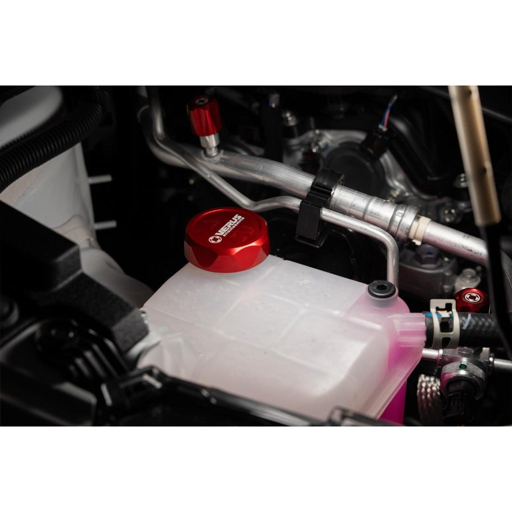 VERUS ENGINEERING A0647A-RED Coolant Cap, Red for TOYOTA GR Corolla Photo-1