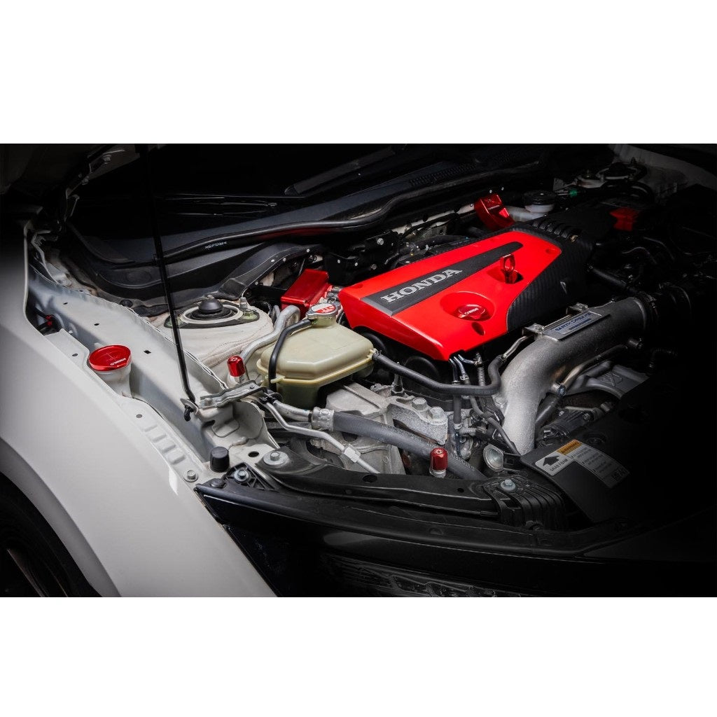 VERUS ENGINEERING A0652A-BLK A/C Line Cap Kit, Black for HONDA Civic Type R 2017-2021 Photo-2
