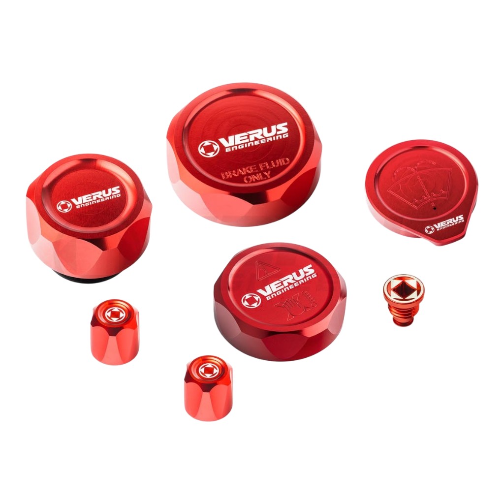 VERUS ENGINEERING A0687A-RED-FHS Engine Bay Cap Kit FHS, Red for TOYOTA GR Corolla Photo-0