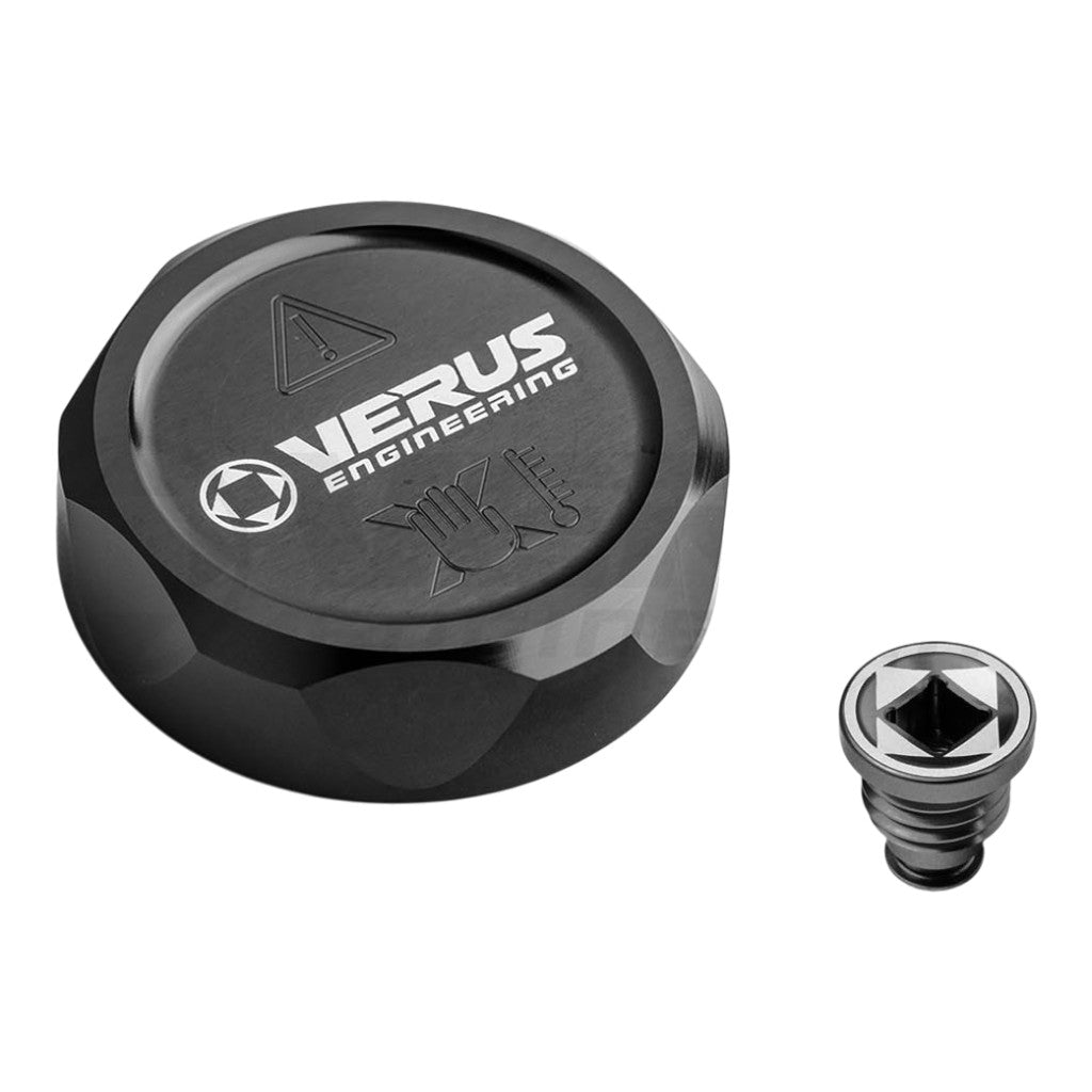 VERUS ENGINEERING A0689A-BLK Coolant Cap with Coolant Bleed Screw, Black for TOYOTA GR Corolla Photo-0