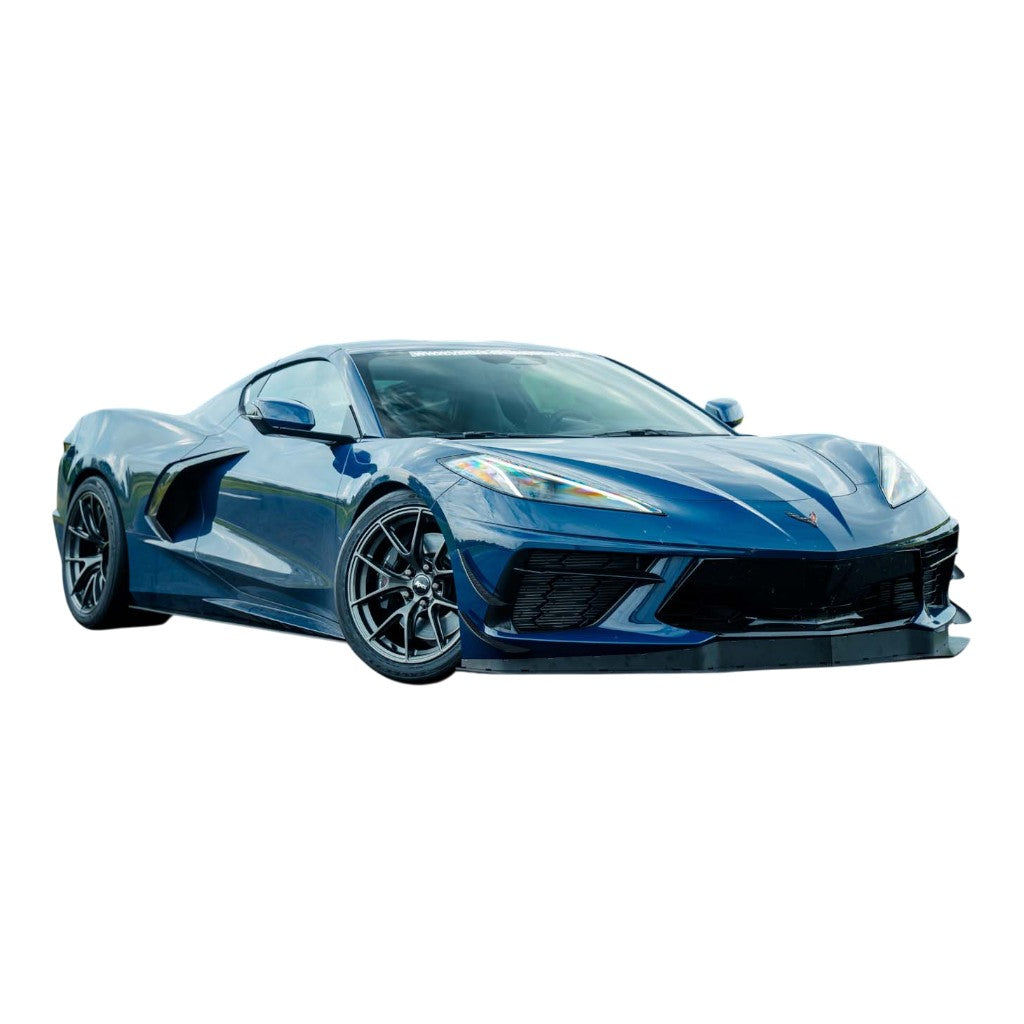 VERUS ENGINEERING A0698A-CRB Front Splitter Kit WF Spec (Carbon) for CHEVROLET Corvette (C8) Photo-1