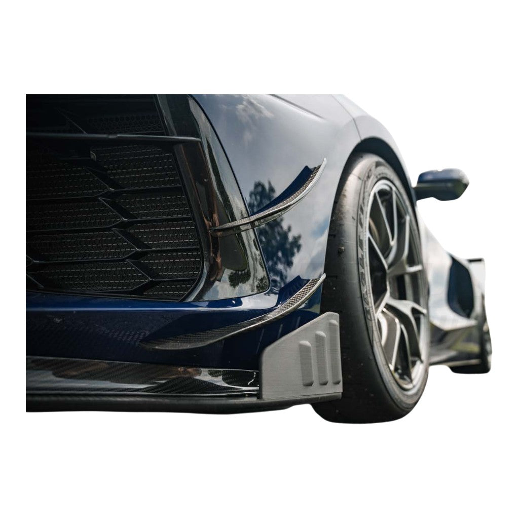 VERUS ENGINEERING A0699A Front Splitter Endplate Kit WF Spec for CHEVROLET Corvette (C8) Photo-1
