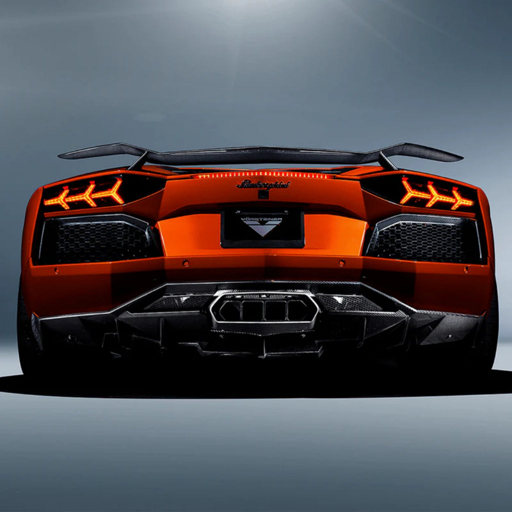 VORSTEINER 0704LOV Rear Diffuser ZARAGOZA EDIZIONE (Gloss Carbon) for LAMBORGHINI Aventador LP700-4 2011-2017 Photo-2