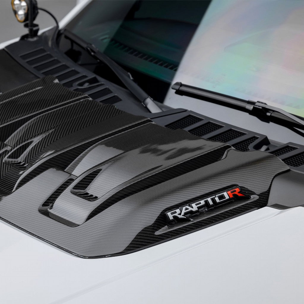 VORSTEINER FRT1026 Hood Trim Scoop (Satin Carbon) for FORD F-150 Raptor R 2023- Photo-2
