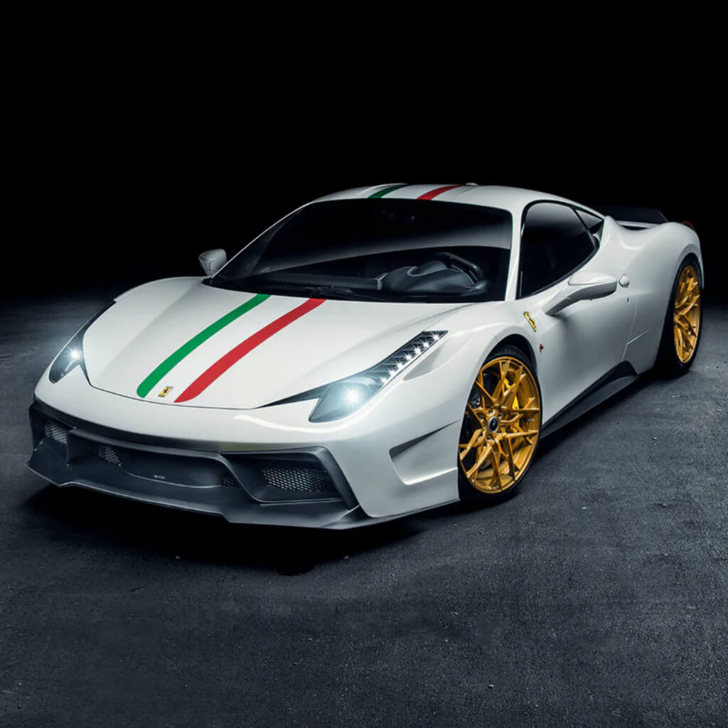 VORSTEINER FRV1110 Front Bumper with Front Spoiler VX AERO (Gloss Carbon) for FERRARI 458 Italia 2009-2015 Photo-3