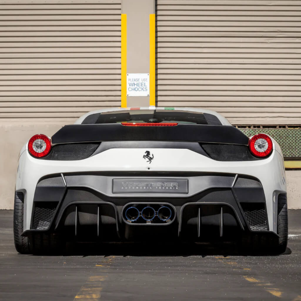 VORSTEINER FRV1140 Rear Bumper with Rear Diffuser incl. Exhaust Tips VX AERO (Gloss Carbon) for FERRARI 458 Italia 2009-2015 Photo-4
