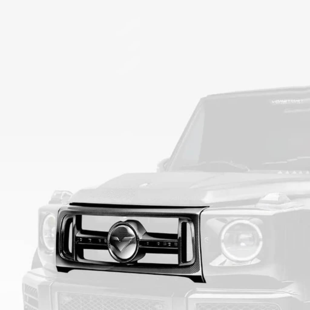 VORSTEINER MEV2005 Front Grille with Separate Center V Part Piece VRS (Gloss Carbon) for MERCEDES-BENZ G63 AMG / G550 Photo-0