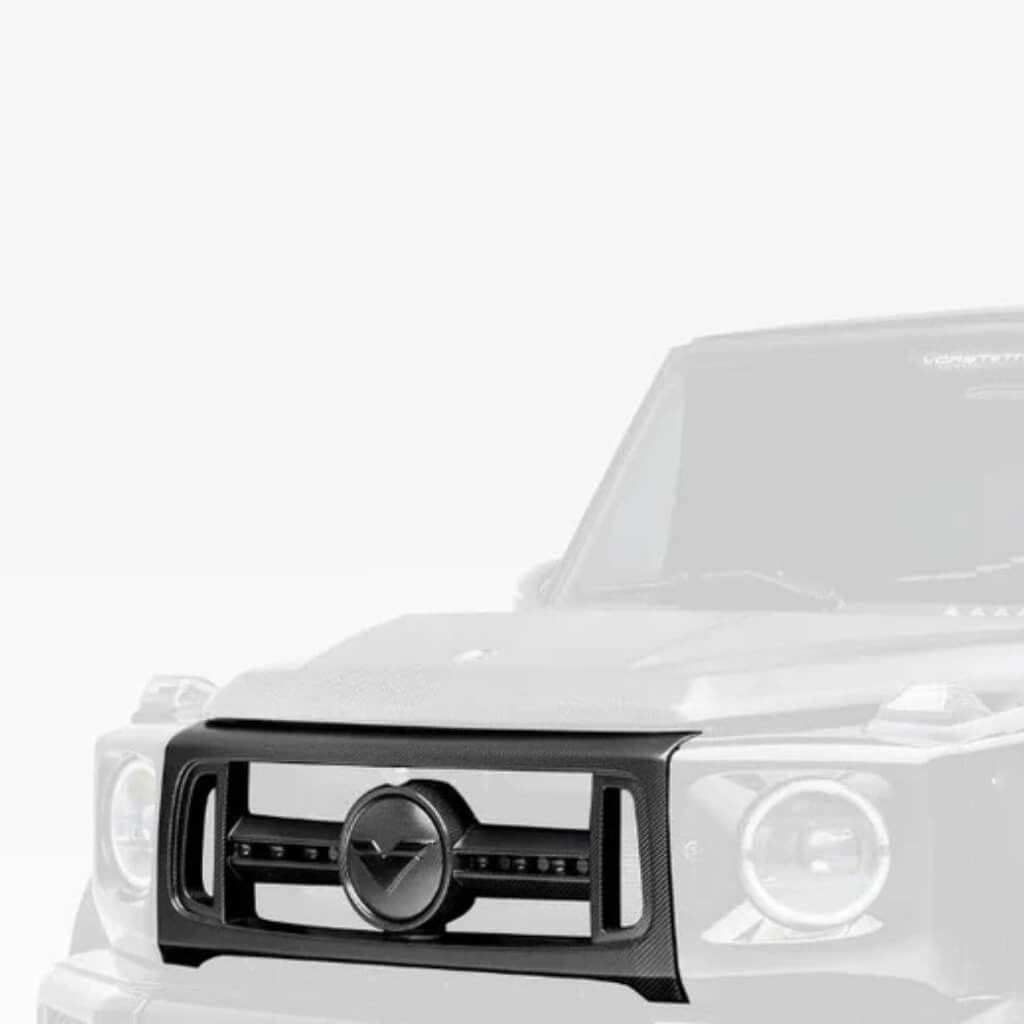 VORSTEINER MEV2006 Front Grille with Separate Center V Part Piece VRS (Satin Carbon) for MERCEDES-BENZ G63 AMG / G550 Photo-0