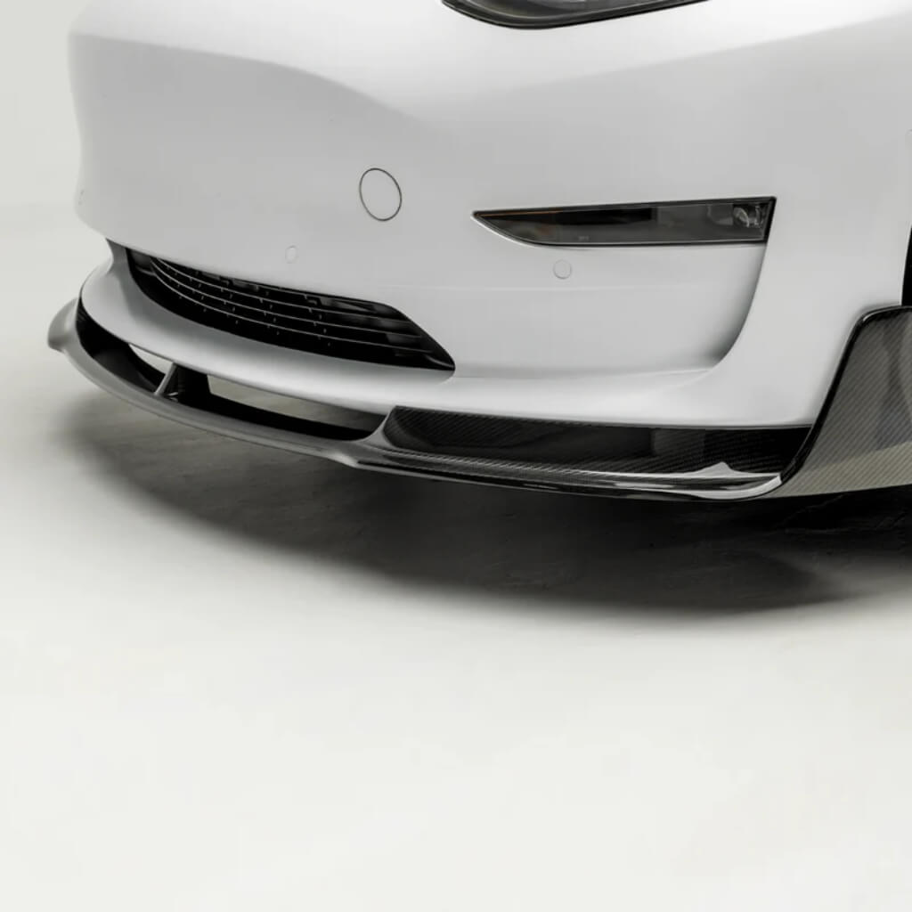 VORSTEINER TEV1010 Front Spoiler VOLTA (Gloss Carbon) for TESLA Model 3 2017- Photo-2