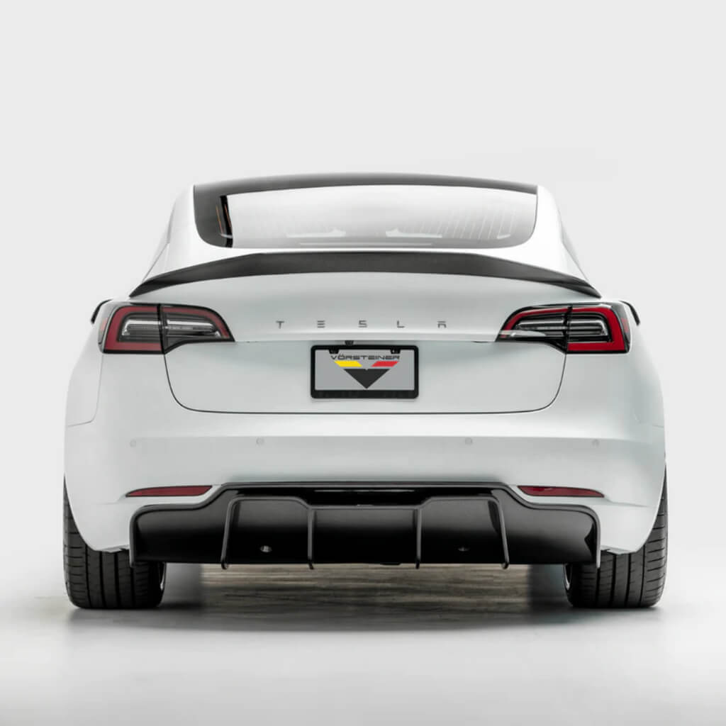 VORSTEINER TEV1050 Rear Diffuser TRACK EDITION VOLTA (Gloss Carbon) for TESLA Model 3 2017- Photo-2