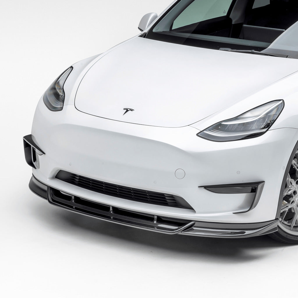 VORSTEINER TEV2020 Front Spoiler VRS (Gloss Carbon) for TESLA Model Y 2020- Photo-1