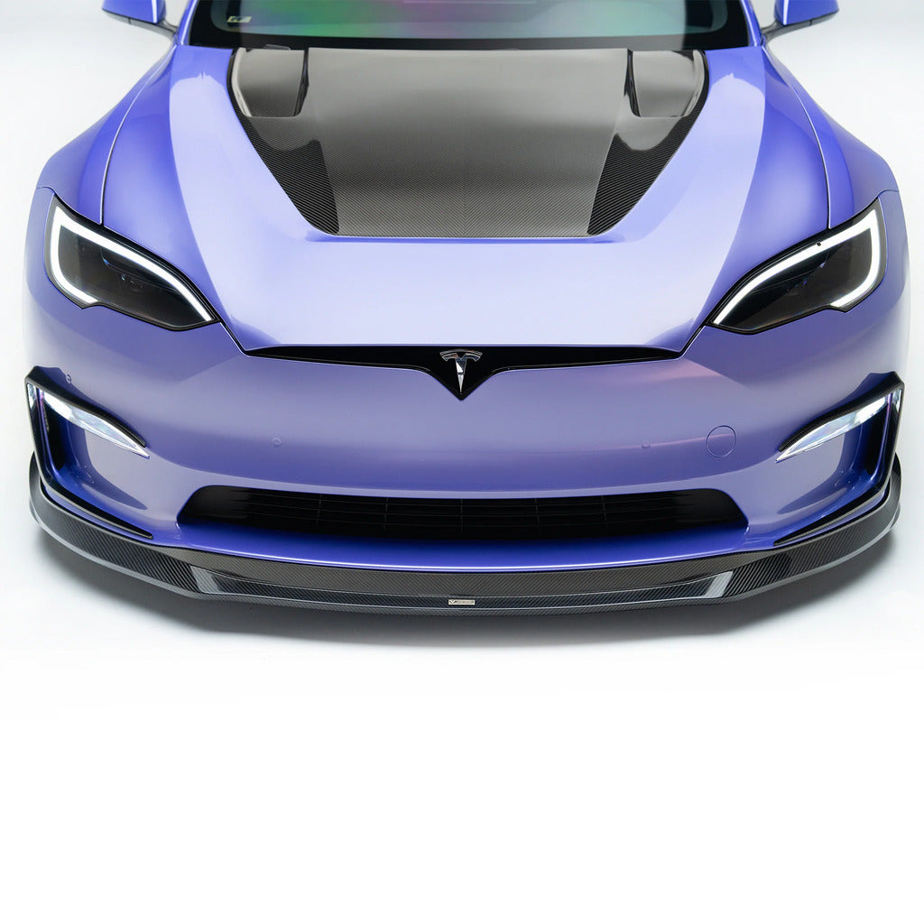VORSTEINER TEV3020 Front Spoiler VRS (Gloss Carbon) for TESLA Model S Plaid 2021- Photo-2