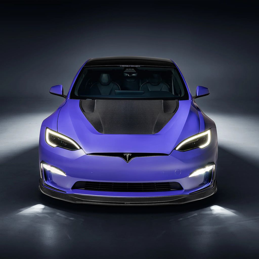 VORSTEINER TEV3020 Front Spoiler VRS (Gloss Carbon) for TESLA Model S Plaid 2021- Photo-7