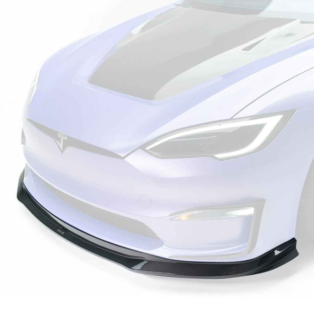 VORSTEINER TEV3020 Front Spoiler VRS (Gloss Carbon) for TESLA Model S Plaid 2021- Photo-0