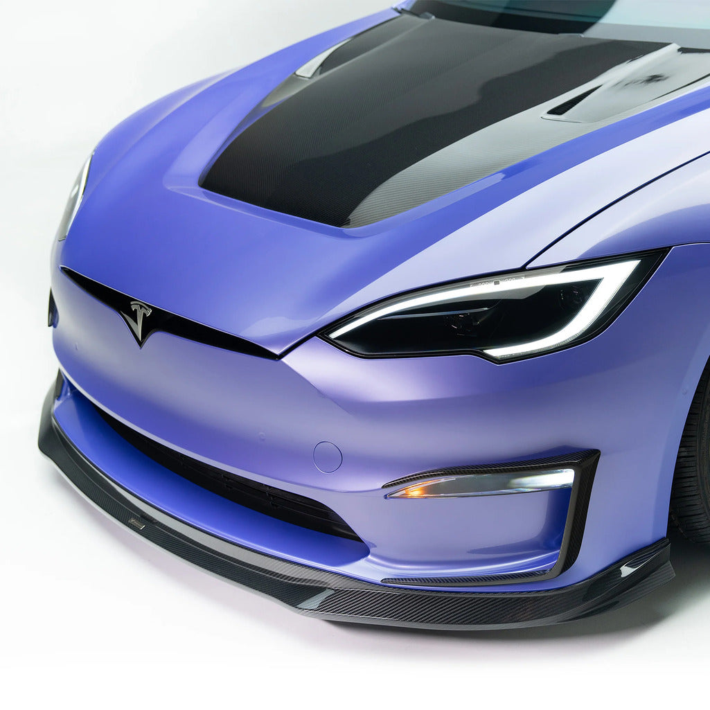 VORSTEINER TEV3025 Bumper Flares VRS (Gloss Carbon) for TESLA Model S Plaid 2021- Photo-2