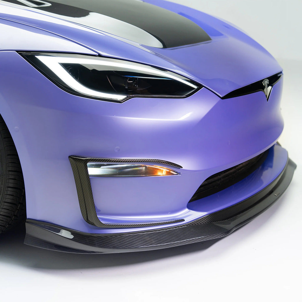 VORSTEINER TEV3025 Bumper Flares VRS (Gloss Carbon) for TESLA Model S Plaid 2021- Photo-5